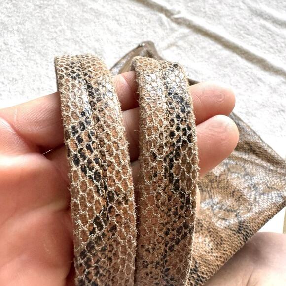 Y2K Faux Snakeskin Rhinestone Appliqué Tote Bag – 2000s Western McBling Mallcore - Picture 10 of 12